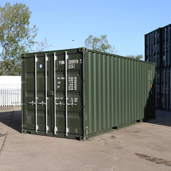 Container di spedizione da 20 piedi (un viaggio) – Verde scuro
