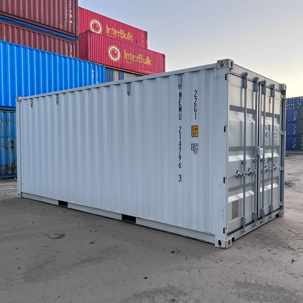 Container di spedizione da 20 piedi (un viaggio) – Bianco
