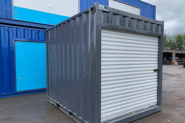 Container marittimo da 10 piedi con serranda avvolgibile - usato
